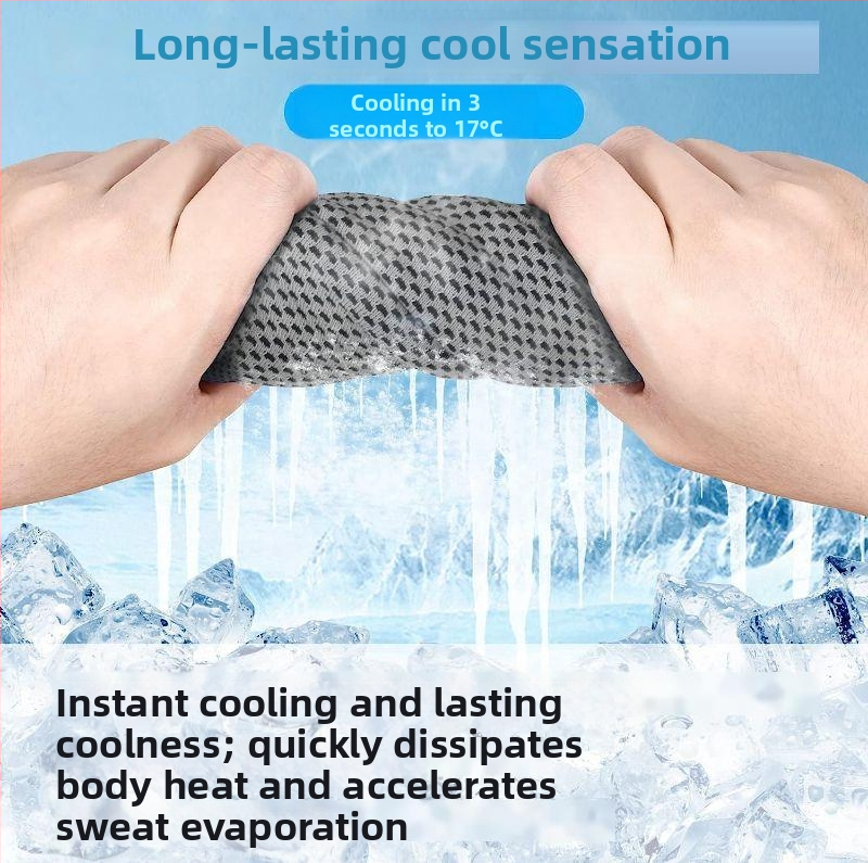 U-образна кърпа с качулка за студ, фитнес, плаж, къмпинг, строителство, слънцезащита, бързосъхнеща спортна хладна кърпа, тюрбан