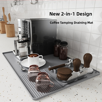 „Amazon Explosions“ kavos aparato silikoninis padėklo padėklo baro išleidimo kilimėlis kavos miltelių apsauginis kilimėlis valgomojo stalo izoliacija