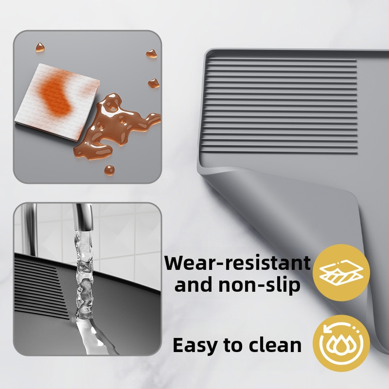 Силиконова подложка за кафе машина Amazon Explosions, тава за бар, дренажна подложка, подложка за кафе на прах, защитна подложка, изолация на маса за хранене