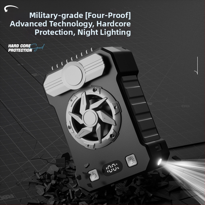 Вентилатор за окачване на кръста на строителна площадка с USB зареждане, експресна доставка, супер вятър, висящ вентилатор за съкровища, зареждане на врата