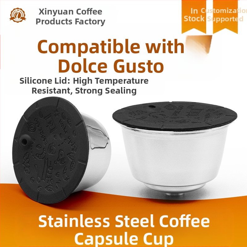 „Duoqu Kusi Grease“ nerūdijančio plieno kavos kapsulės „Dolce“ perdirbamos „Shell“ filtro puodelio priedai