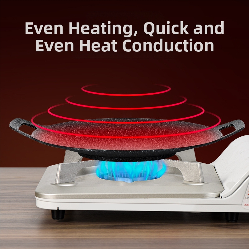 Тиган за барбекю за домашен индукционен котлон, барбекю тиган в корейски стил, специален барбекю тиган за открит касетъчен котлон, преносим грил тиган