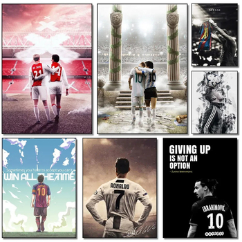 Плакат със звездата на Меси, висяща картина, доставка на едро от склад за външна търговия SHEIN AliExpress Tema платно за рисуване