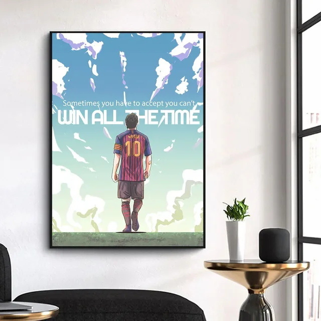 Плакат със звездата на Меси, висяща картина, доставка на едро от склад за външна търговия SHEIN AliExpress Tema платно за рисуване