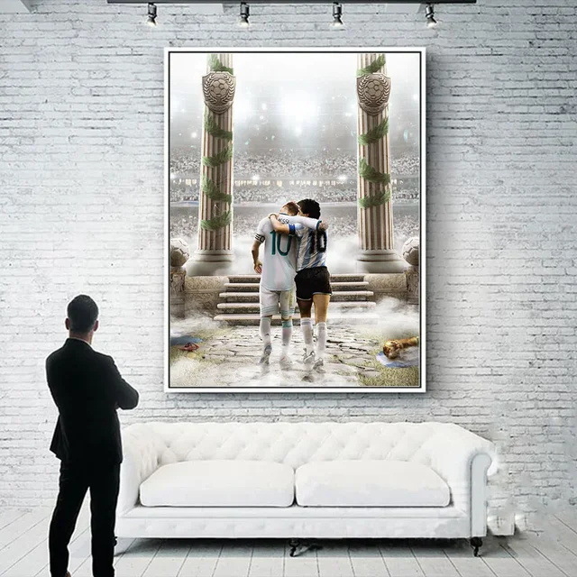 Плакат със звездата на Меси, висяща картина, доставка на едро от склад за външна търговия SHEIN AliExpress Tema платно за рисуване