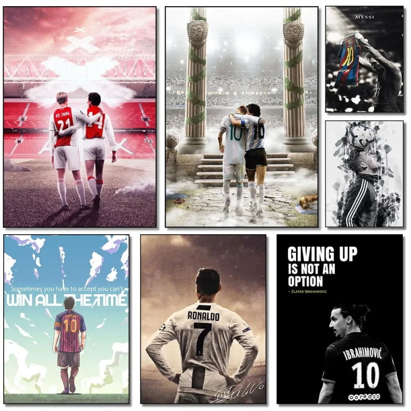 Pictură suspendată cu steaua lui Messi, poster, en-gros, depozit, aprovizionare, comerț exterior, SHEIN AliExpress Temu, miez de pictură pe pânză