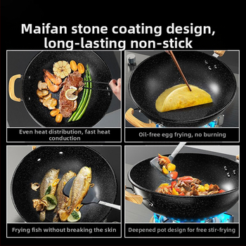 Maifanite mittenakkuva panni majapidamises wok-wok-wok-raud-pann induktsioonpliit sobib pannile spetsiaalne gaasipliidi jaoks