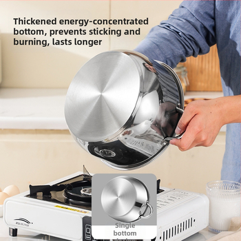 Tarpvalstybinis, karšto pardavimo nerūdijančio plieno sriubos puodo kombinuotas puodas, tinkantis sustorintu kompoziciniu dugnu, virtuvės reikmenų rinkinys, aštuonių dalių puodas