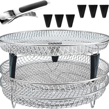 Πολυλειτουργική φριτέζα αέρα από ανοξείδωτο ατσάλι 304, ειδικά αξεσουάρ τριών στρώσεων, σχάρα ατμού για ψησίματα, πολυστρωματική σχάρα γενικής χρήσης