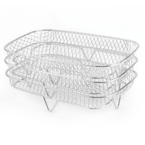 Πολυλειτουργική φριτέζα αέρα από ανοξείδωτο ατσάλι 304, ειδικά αξεσουάρ τριών στρώσεων, σχάρα ατμού για ψησίματα, πολυστρωματική σχάρα γενικής χρήσης