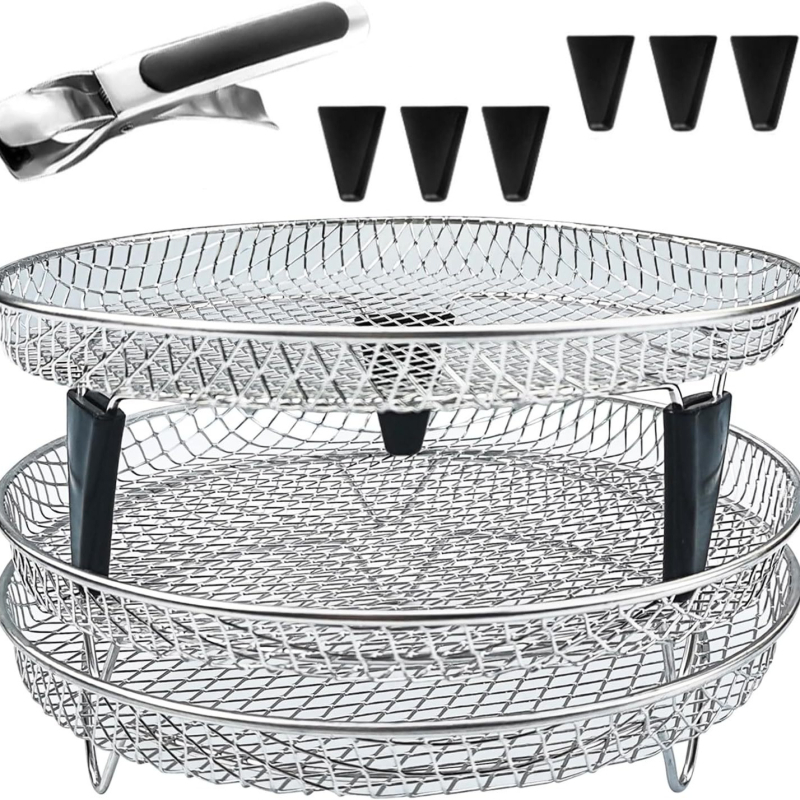 Πολυλειτουργική φριτέζα αέρα από ανοξείδωτο ατσάλι 304, ειδικά αξεσουάρ τριών στρώσεων, σχάρα ατμού για ψησίματα, πολυστρωματική σχάρα γενικής χρήσης