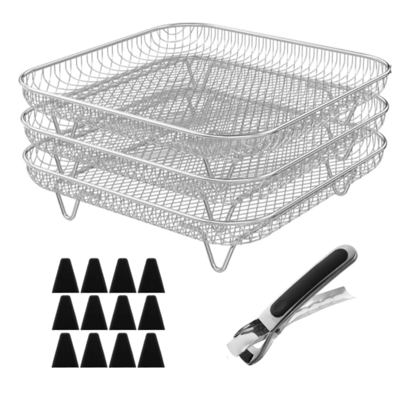 Πολυλειτουργική φριτέζα αέρα από ανοξείδωτο ατσάλι 304, ειδικά αξεσουάρ τριών στρώσεων, σχάρα ατμού για ψησίματα, πολυστρωματική σχάρα γενικής χρήσης