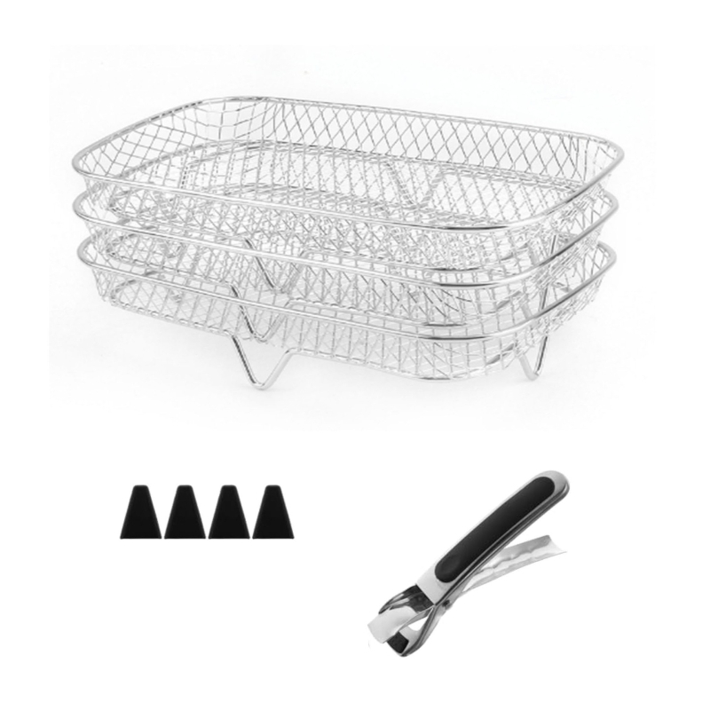 Πολυλειτουργική φριτέζα αέρα από ανοξείδωτο ατσάλι 304, ειδικά αξεσουάρ τριών στρώσεων, σχάρα ατμού για ψησίματα, πολυστρωματική σχάρα γενικής χρήσης