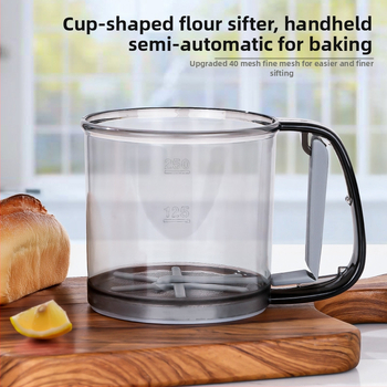 sandėlyje rankinis pusiau automatinis miltų sietas buitinis sijotuvas sijotuvas sijotuvas kepimo įrankis nuotėkis