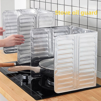 Virtuvės alyvos pertvaros aliuminio folijos eksportas Japoniškas ugniai atsparus lipdukas virtuvės viryklei, atsparus alyvai, purslų alyvos pertvara