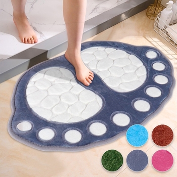 TEMU „Explosions“ neslystantis vonios kilimėlis pėdoms yra sandėlyje. SHEIN veikiančio koralinio vilnos reljefinis 3D sustorintas vonios kilimėlis.