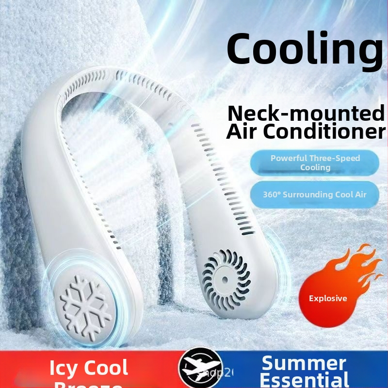 T30 Ventilátor s vločkovým krkom, chladiaci bezlopatkový prenosný mini tichý denný vonkajší malý ventilátor