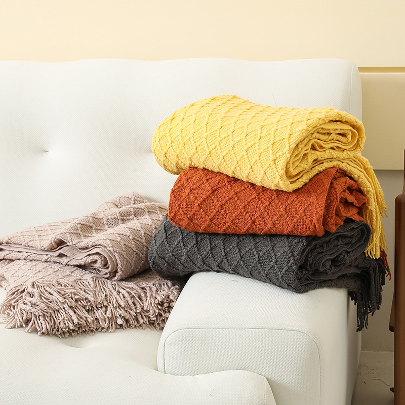 Piiriülene kevadkontori uinakute tekk diivanil konditsioneeriga kootud tekk vaba aja veetmise tekk tekk ülipehme