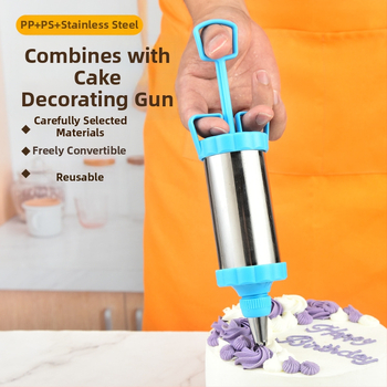 Kaunistuspüstol Küpsetusriistad 4-peaga kaunistamisotsik Koorekaabits 6-osaline komplekt Kooreküpsise pigistatav