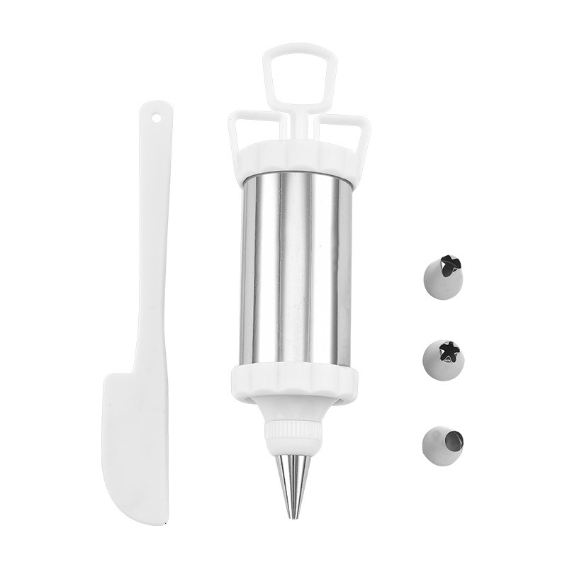 Kaunistuspüstol Küpsetusriistad 4-peaga kaunistamisotsik Koorekaabits 6-osaline komplekt Kooreküpsise pigistatav