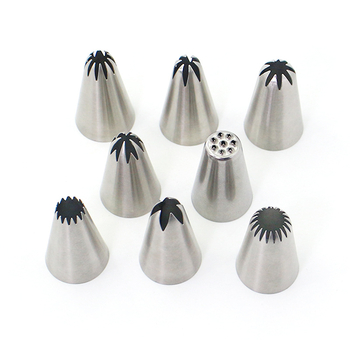 304 Korea kaunistusotsiku komplekt küpsetusriistad kerge kreemiga sulatatud ubade nuudliküpsiste kaunistuskoti otsikute 8-osaline komplekt