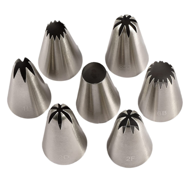 304 Korea kaunistusotsiku komplekt küpsetusriistad kerge kreemiga sulatatud ubade nuudliküpsiste kaunistuskoti otsikute 8-osaline komplekt