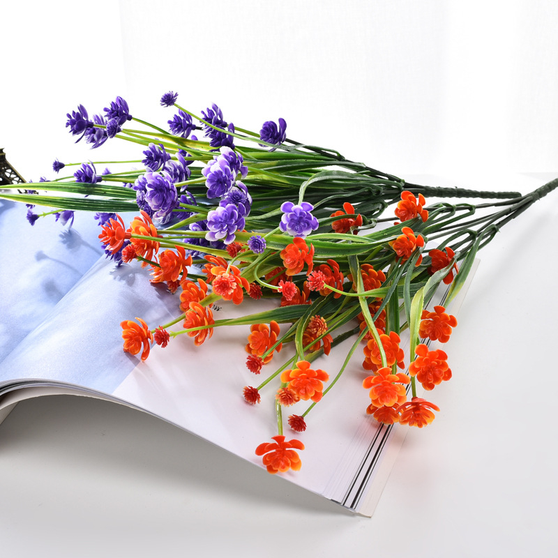 Amazon plastmasas 7 zaru pavasara zāles kamēlijas imitēta mākslīgā zieda narcises podos puķu kompozīcijas aksesuāri rotājumi vairumtirdzniecība