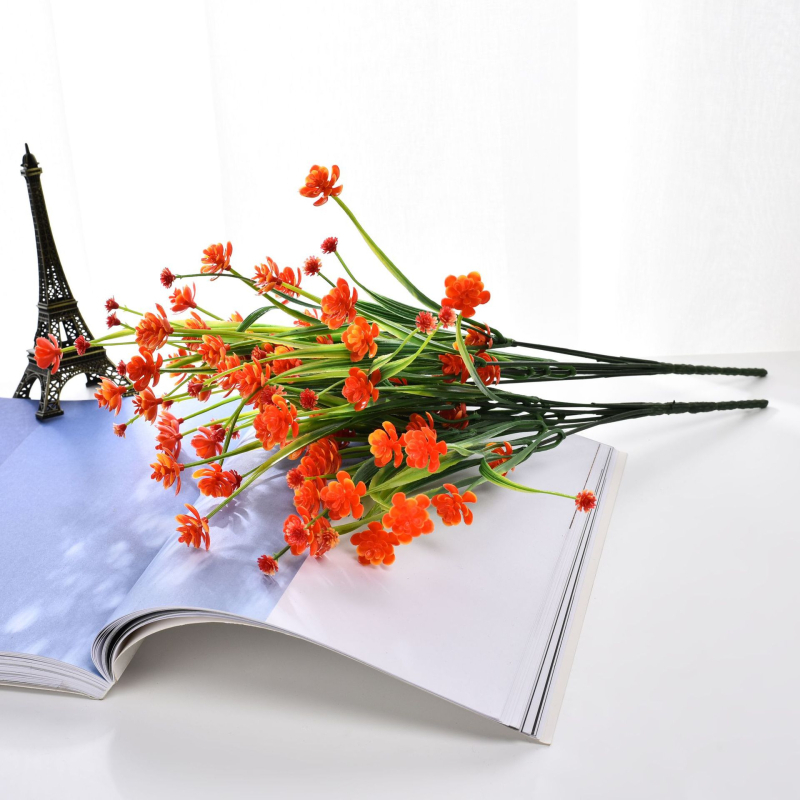 Amazon plastmasas 7 zaru pavasara zāles kamēlijas imitēta mākslīgā zieda narcises podos puķu kompozīcijas aksesuāri rotājumi vairumtirdzniecība