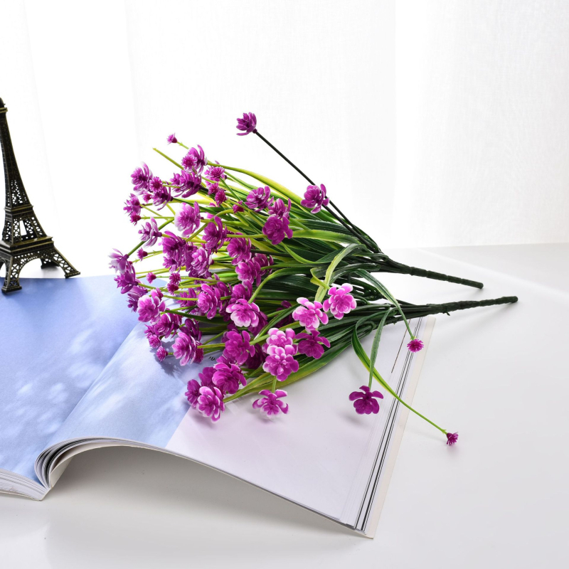 Amazon plastmasas 7 zaru pavasara zāles kamēlijas imitēta mākslīgā zieda narcises podos puķu kompozīcijas aksesuāri rotājumi vairumtirdzniecība