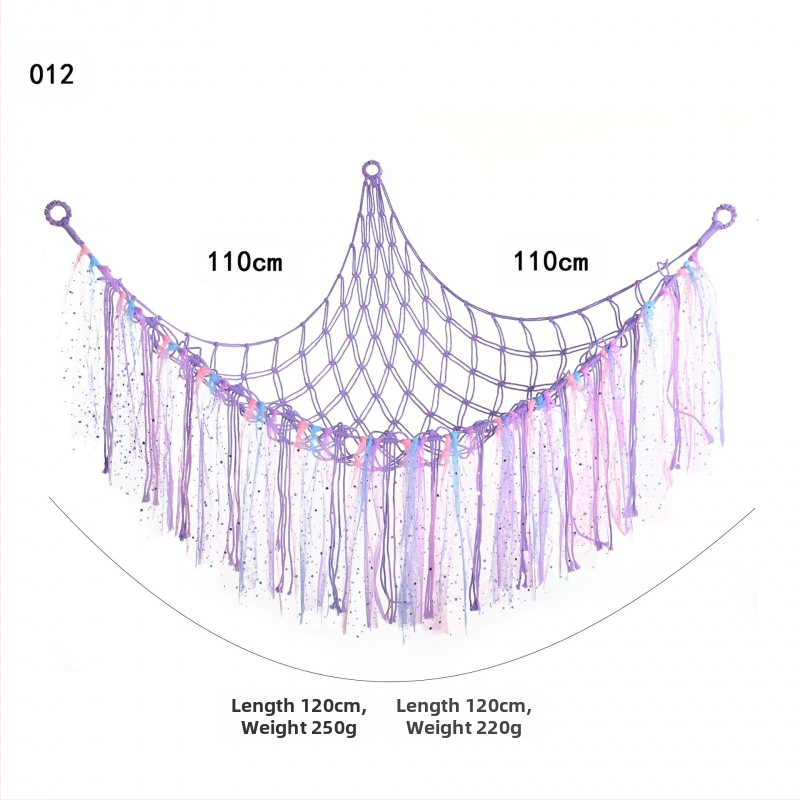 Мрежа за съхранение на кукли в ъгъла, триъгълна люлка, хамак, мрежа с джоб, ръчно тъкано памучно въже, декорация за стената