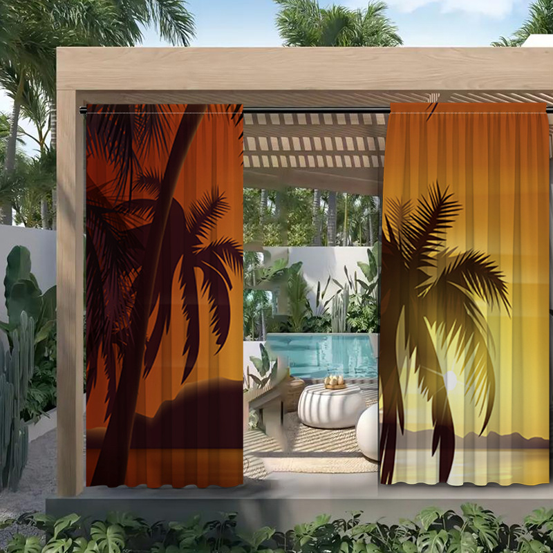 2 tk tehase otsekaubandusest piiriüleselt mitmevärviliste maastikuliste väliskardinate jaoks, kerge luksuslik tuul elutuppa, magamistuppa