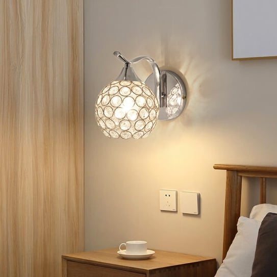 Piiriülene Skandinaavia seinalamp Postmodernistlik lihtne loominguline kristall elutoa taustaga seinalamp magamistoa trepi öökapp