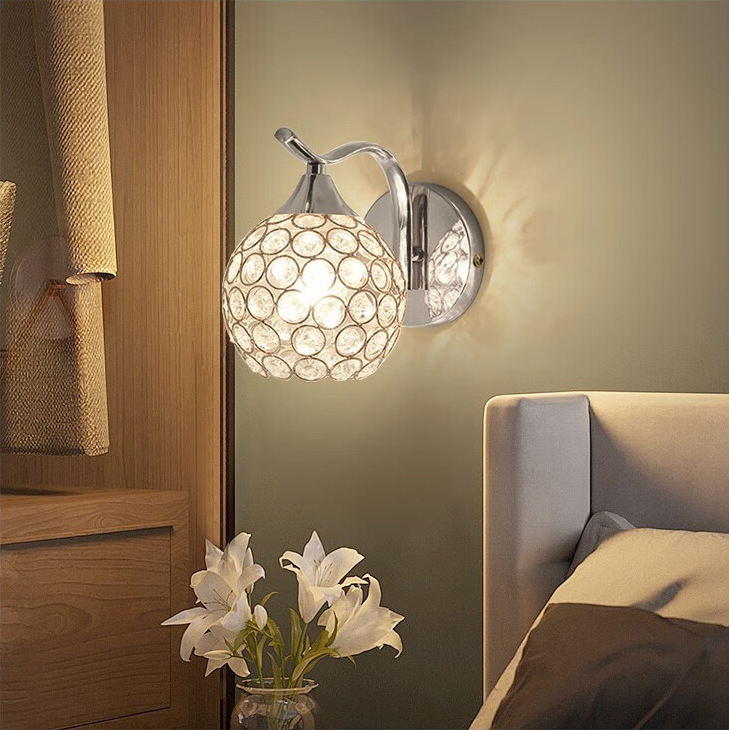 Piiriülene Skandinaavia seinalamp Postmodernistlik lihtne loominguline kristall elutoa taustaga seinalamp magamistoa trepi öökapp