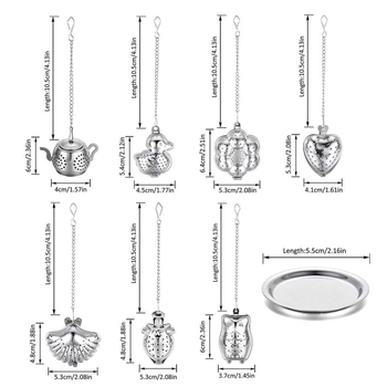 Nerūdijančio plieno grandinėlės arbatos nuotėkio pelėdos mažas arbatinukas naminis paukštis anties kriauklės arbatos sietelis kūrybingas arbatos virimo aparatas