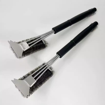 BBQ grila tīrīšanas birste, stiepļu birste, netīrumu noņemšanas grila tīkla tīrīšanas birste, stiepļu bumbiņu grila tīrīšanas rīks