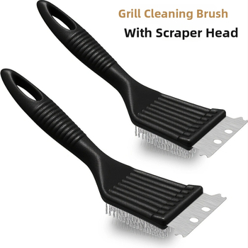 BBQ grila tīrīšanas birste, stiepļu birste, netīrumu noņemšanas grila tīkla tīrīšanas birste, stiepļu bumbiņu grila tīrīšanas rīks