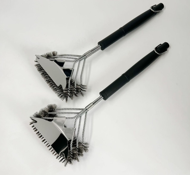 BBQ grila tīrīšanas birste, stiepļu birste, netīrumu noņemšanas grila tīkla tīrīšanas birste, stiepļu bumbiņu grila tīrīšanas rīks