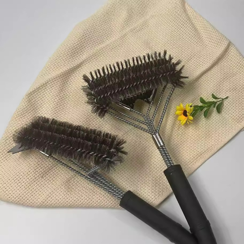 BBQ grila tīrīšanas birste, stiepļu birste, netīrumu noņemšanas grila tīkla tīrīšanas birste, stiepļu bumbiņu grila tīrīšanas rīks