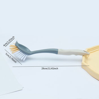 Пластмасова четка за тенджери с шпатула, четка за съдове, висяща незалепваща четка за тенджери с дълга дръжка, ... препоръчвам четка за почистване на котлони