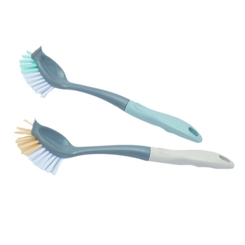 Пластмасова четка за тенджери с шпатула, четка за съдове, висяща незалепваща четка за тенджери с дълга дръжка, ... препоръчвам четка за почистване на котлони