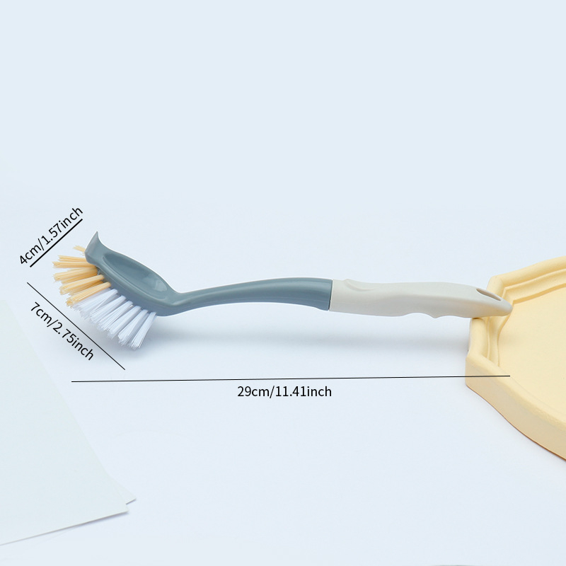 Пластмасова четка за тенджери с шпатула, четка за съдове, висяща незалепваща четка за тенджери с дълга дръжка, ... препоръчвам четка за почистване на котлони