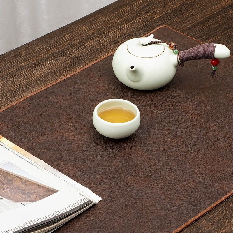 Odinis arbatos kilimėlis, vandeniui atsparus stalo takelis, naujas kiniško stiliaus dzeno stiliaus kavos staliukas, staltiesė, arbatos stalo audinys, lengvas, prabangus, sausas arbatos kilimėlis