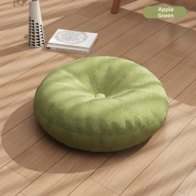 Linane futonipadi, paksendatud ümmargune kangas, rõdu, Jaapani stiilis tatamipadi, laheaknaga joogapõrandapadi