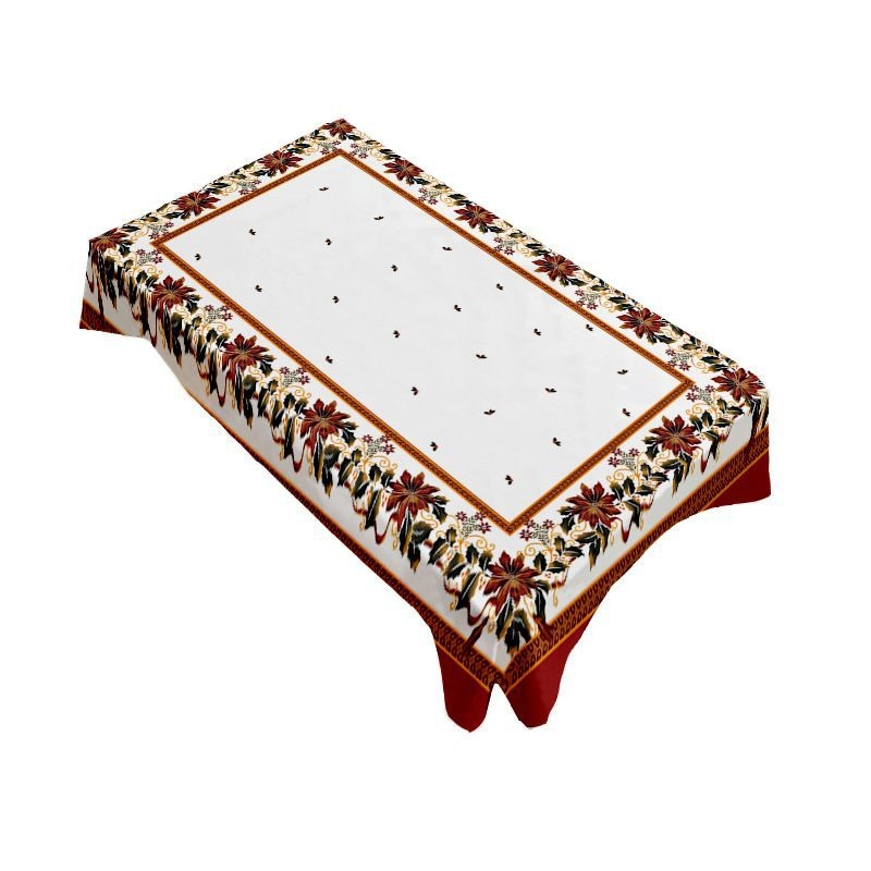 Piiriülene kuummüük jõululaudlinade kaunistuseks pühadeüritus polüester kodumööbli laudlina
