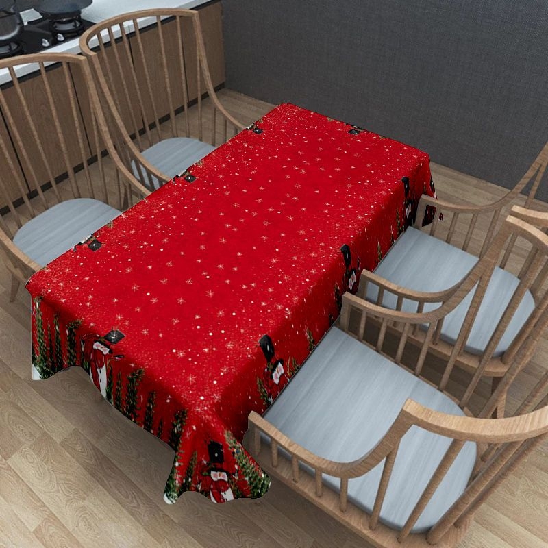 Piiriülene kuummüük jõululaudlinade kaunistuseks pühadeüritus polüester kodumööbli laudlina