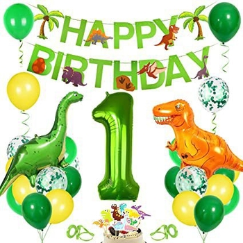 Piiriülene uus dinosauruse teema beebi sünnipäeva roheline peokaunistused elutoa välistingimustes paigutusega alumiiniumkile komplekt