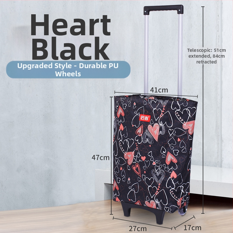 Ratastega ostukäru kott supermarketi toidukaupade ostukäru kott riidest kott ostukäru kaasaskantav suure mahutavusega ostukäru piiriülene