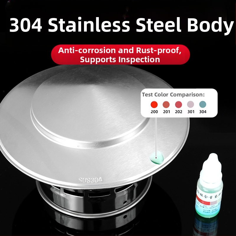 Капак за изпускателна тръба на покрива, неръждаема стомана, капачка за дъжд, защита от птици, мишка, PVC вентилационен отвор, дишаща капачка за комин, чадър