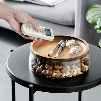 Πιάτο φρούτων από γυαλί από ξύλο ακακίας Πιάτο φρούτων Ξύλινο κουτί αποθήκευσης καραμελών Πιάτο αποξηραμένων φρούτων Κουτί αποθήκευσης σαλονιού Πιάτο σνακ