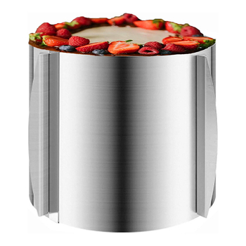 Διασυνοριακό καλούπι μους από ανοξείδωτο ατσάλι, στρογγυλό καλούπι κέικ, αναδιπλούμενα ρυθμιζόμενα εργαλεία ψησίματος οικιακής χρήσης 6-12 ιντσών